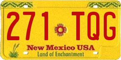NM license plate 271TQG