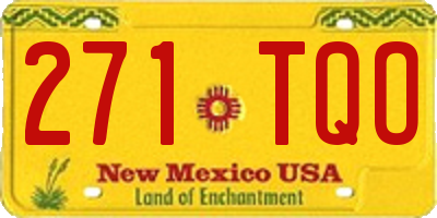 NM license plate 271TQO