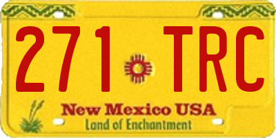 NM license plate 271TRC