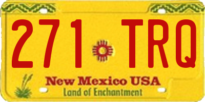 NM license plate 271TRQ