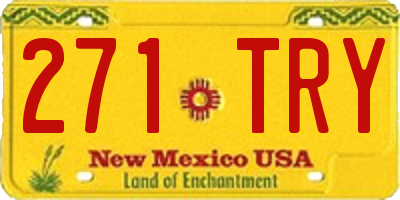 NM license plate 271TRY