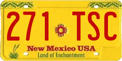 NM license plate 271TSC