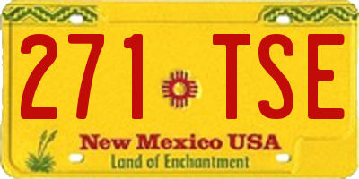 NM license plate 271TSE