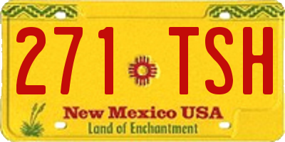 NM license plate 271TSH