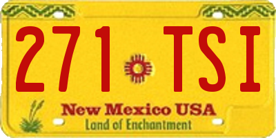 NM license plate 271TSI