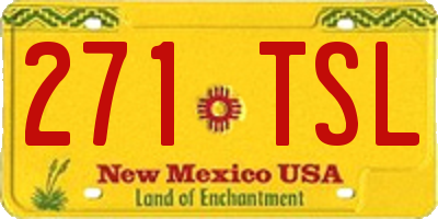 NM license plate 271TSL