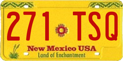 NM license plate 271TSQ
