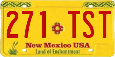 NM license plate 271TST