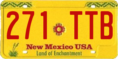 NM license plate 271TTB
