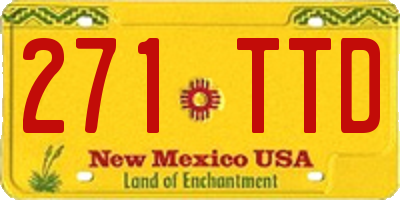NM license plate 271TTD