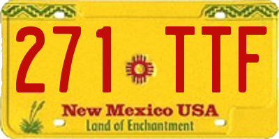 NM license plate 271TTF