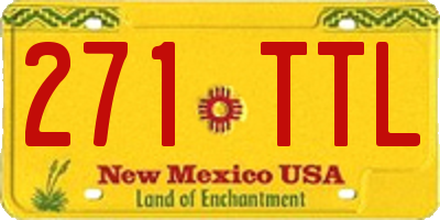 NM license plate 271TTL