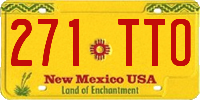 NM license plate 271TTO