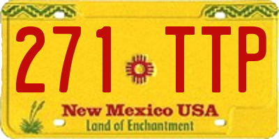 NM license plate 271TTP