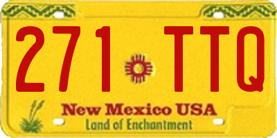 NM license plate 271TTQ