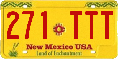 NM license plate 271TTT