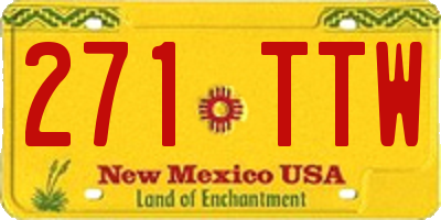 NM license plate 271TTW
