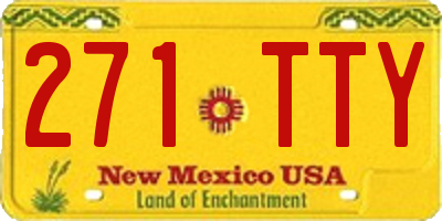 NM license plate 271TTY