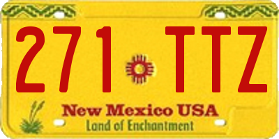 NM license plate 271TTZ