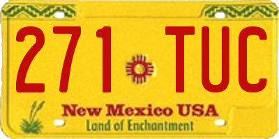 NM license plate 271TUC