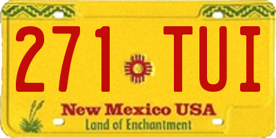 NM license plate 271TUI