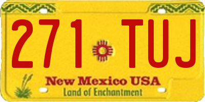 NM license plate 271TUJ