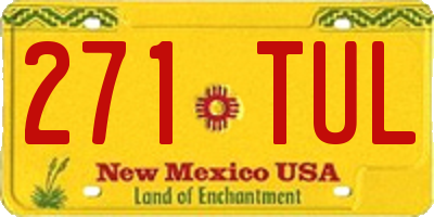 NM license plate 271TUL