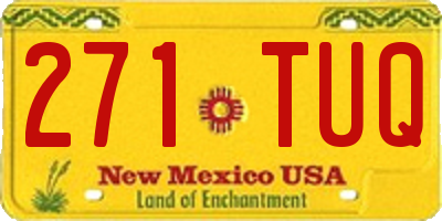 NM license plate 271TUQ