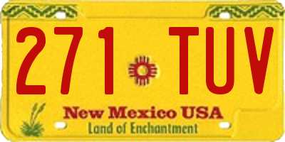 NM license plate 271TUV