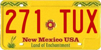 NM license plate 271TUX