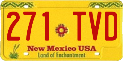 NM license plate 271TVD