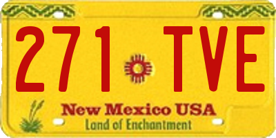 NM license plate 271TVE