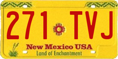 NM license plate 271TVJ