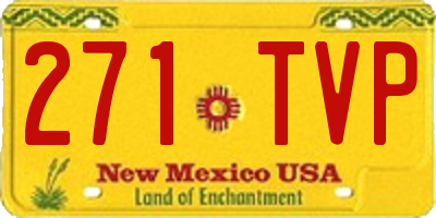 NM license plate 271TVP