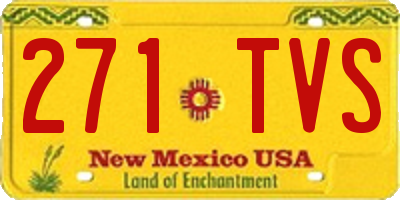 NM license plate 271TVS