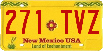 NM license plate 271TVZ