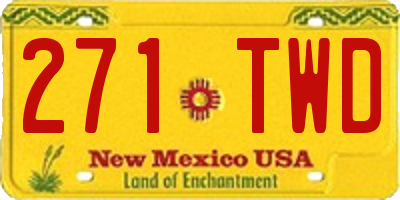 NM license plate 271TWD