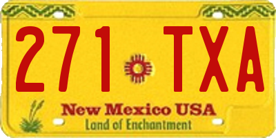 NM license plate 271TXA