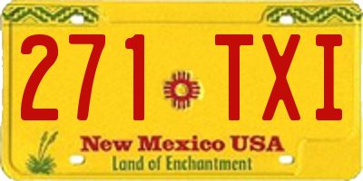 NM license plate 271TXI