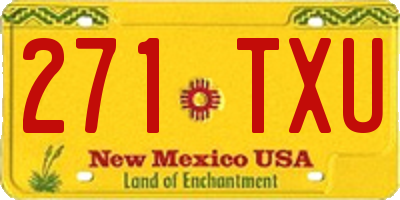 NM license plate 271TXU