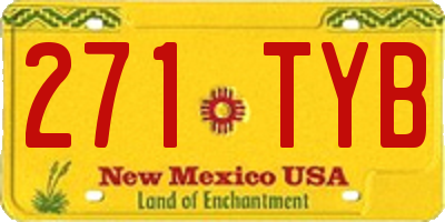 NM license plate 271TYB