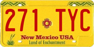 NM license plate 271TYC