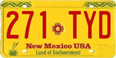 NM license plate 271TYD