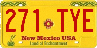 NM license plate 271TYE