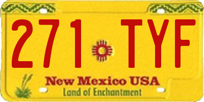 NM license plate 271TYF