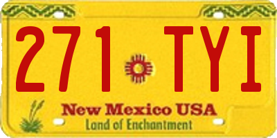 NM license plate 271TYI