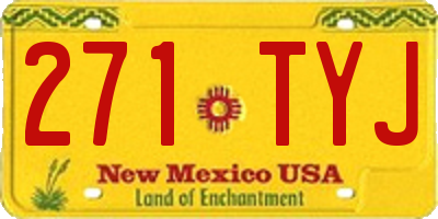 NM license plate 271TYJ