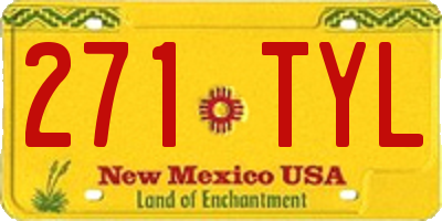 NM license plate 271TYL