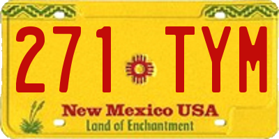 NM license plate 271TYM