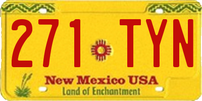 NM license plate 271TYN